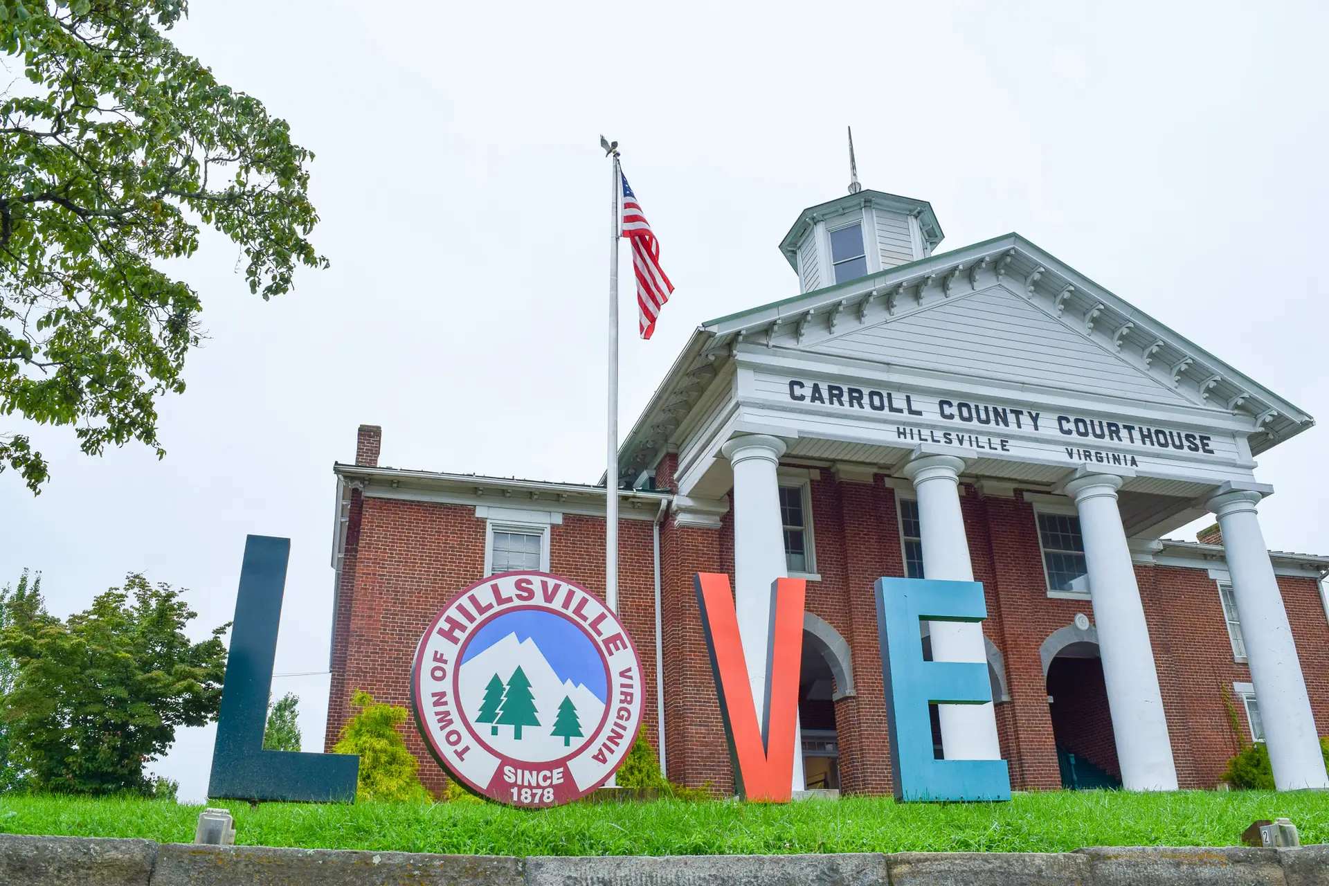 LOVE sign in downtown Hillsville Virginia