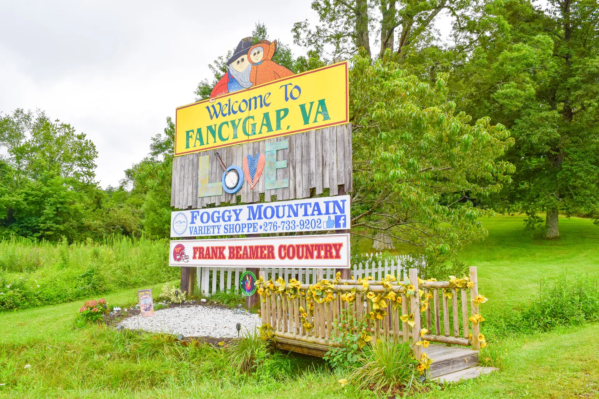 LOVE sign near Fancy Gap on the Blue Ridge Parkway